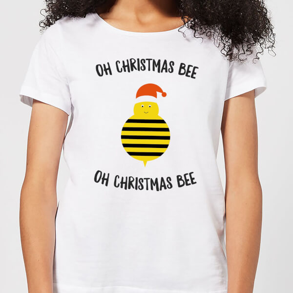Christmas Oh Christmas Bee Oh Christmas Bee Women's Christmas T-Shirt - White - XS - White | adult
