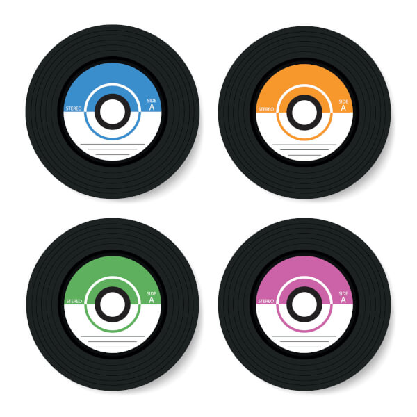 Vinyl Coasters Coaster Set