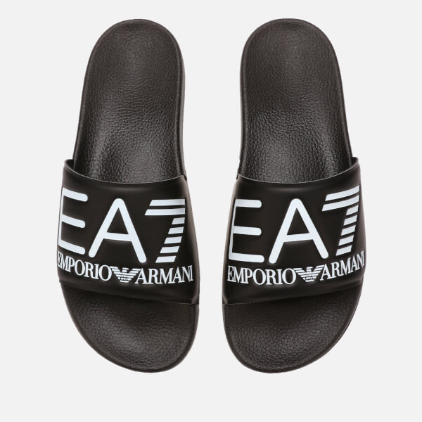 Emporio Armani EA7 Sea World Slide Sandals - Black | FREE UK Delivery ...
