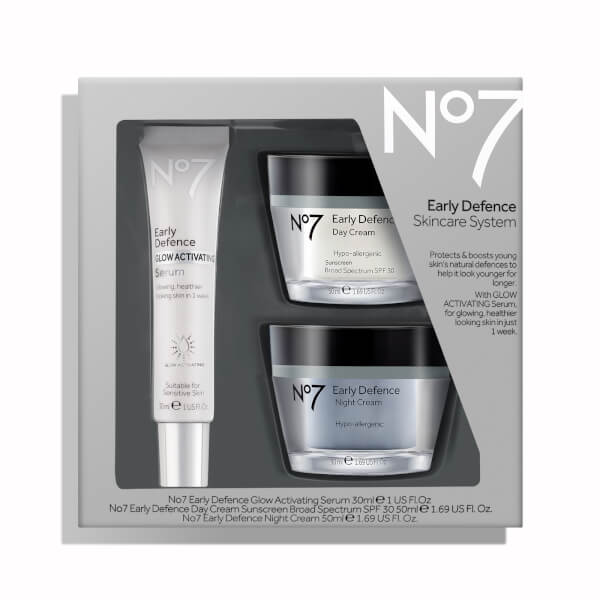 No7 Early Defence Skincare System 1.75oz (worth $67)