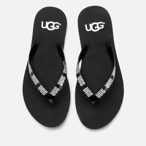 UGG Women's Simi Graphic Flip Flops - Black | FREE UK Delivery | Allsole