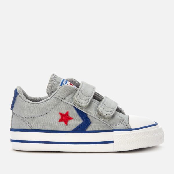 Converse Toddlers' Star Player 2 Velcro Ox Trainers - Wolf Grey/Blue ...