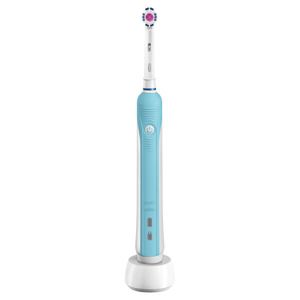 Oral B Oral-b Pro 600 3d White And Clean Power Handle Electric Toothbrush - Blue