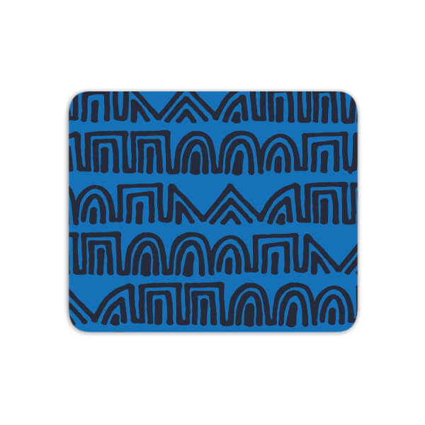 Mouse Mats Aztec Blue Pattern Mouse Mat