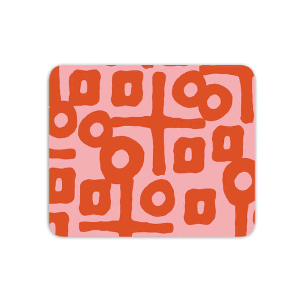 Mouse Mats Aztec Circular Pink Pattern Mouse Mat