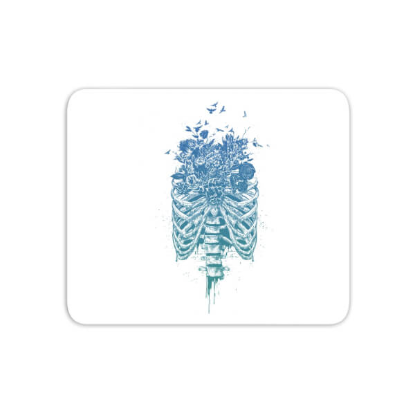 Ribcage And Flowers Mouse Mat