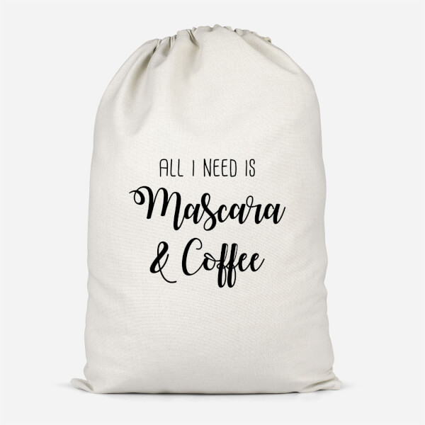 By IWOOT All I Need Is Mascara And Coffee Cotton Storage Bag - Small | 