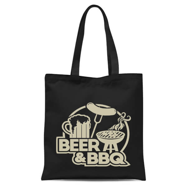 Beer & BBQ Tote Bag - Black