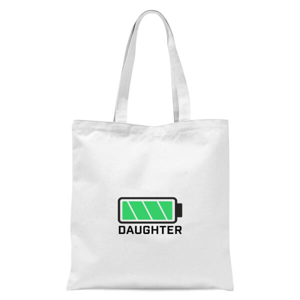 Daughter Batteries Full Tote Bag - White