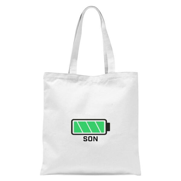 Son Batteries Full Tote Bag - White