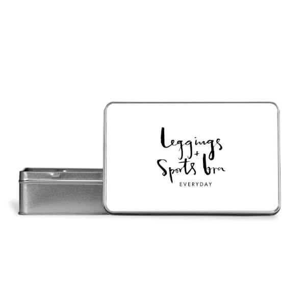 Leggings And Sports Bra Every Day Metal Storage Tin