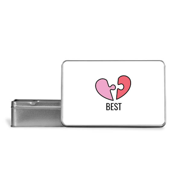 Jigsaw Heart Metal Storage Tin