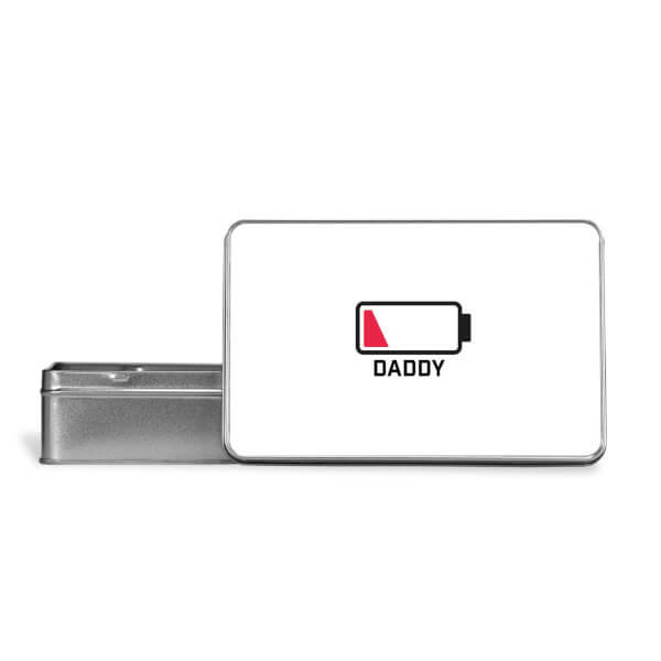 Daddy Batteries Low Metal Storage Tin