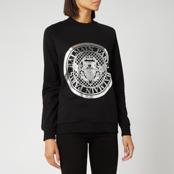 Balmain Women's Coin Sweatshirt - Black 