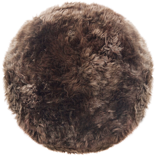 Royal Dream 100% Round Sheepskin Rug - Taupe