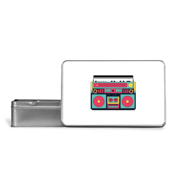 Colourful Boombox Metal Storage Tin