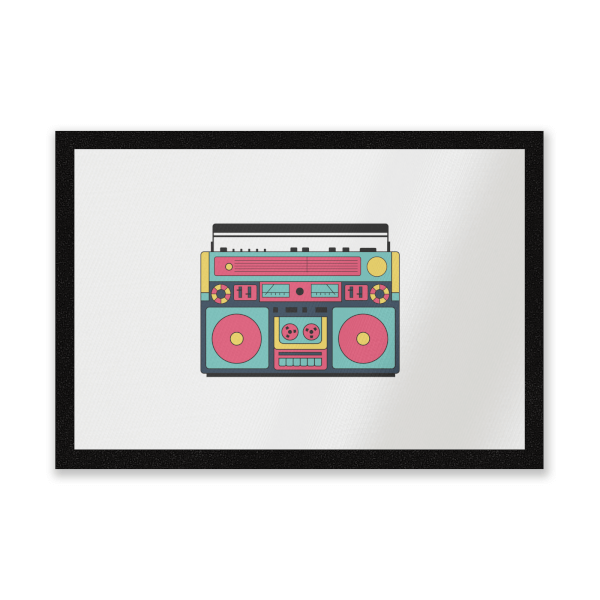 Colourful Boombox Entrance Mat