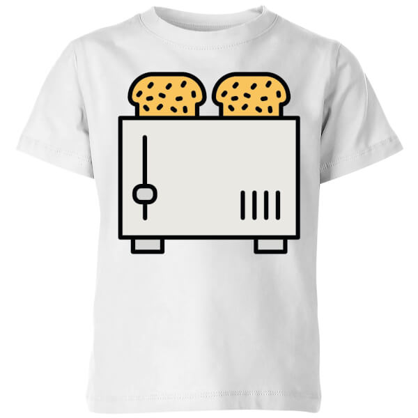 Cooking Toast In The Toaster Kids' T-Shirt - 3-4 Years - White