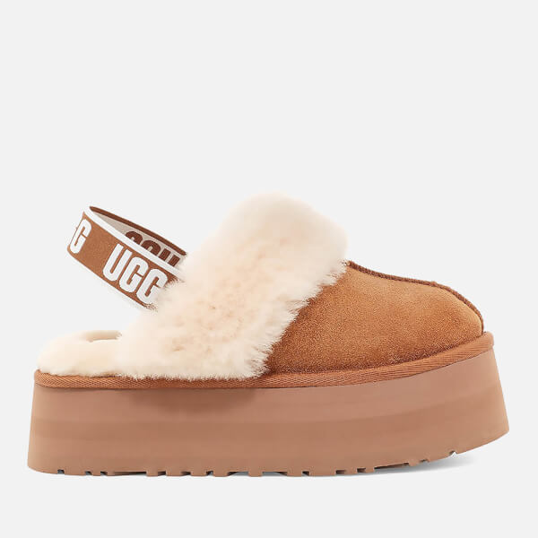 Funkette Suede Flatform Slippers
