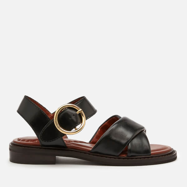 Lyna Leather Flat Sandals