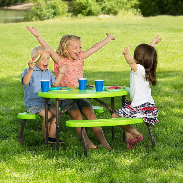 Lifetime Children's Oval Picnic Table Lime Green 86.3 x 62.7 cm