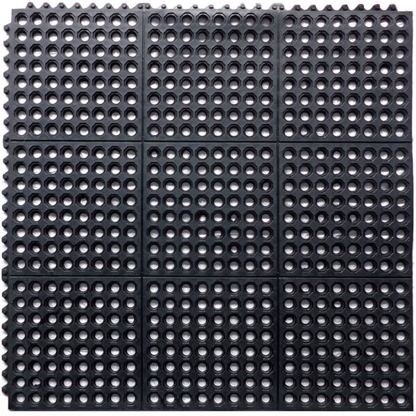 Rubber Interlocking Mat Black Homebase