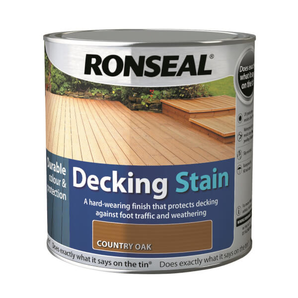 Ronseal Decking Stain Country Oak 2.5L Homebase Ronseal Decking Stain Country Oak 2.5L Homebase
