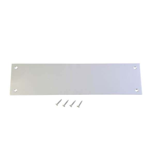 Aluminium Push Plate - 300 x 75mm | Homebase