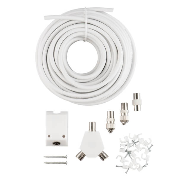 Antsig TV Aerial Extension Kit 15m White Homebase