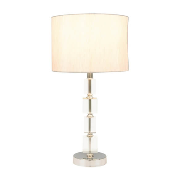 Esme Glass Table Lamp Chrome Homebase
