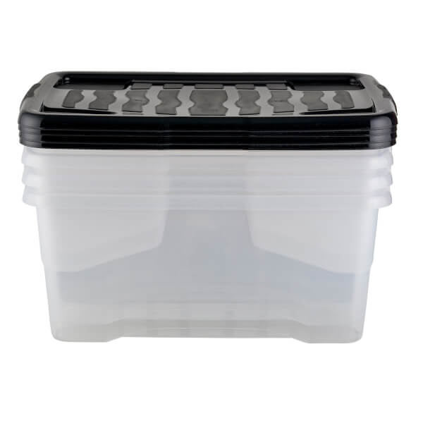 Strata All Set 42L Storage Boxes 4 pack Homebase