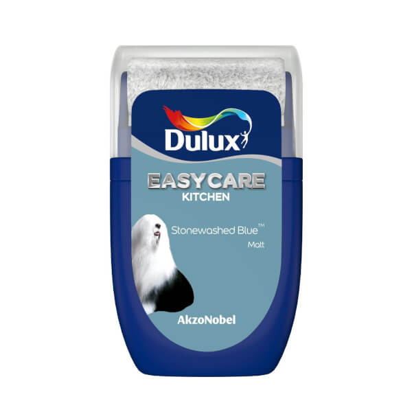 Dulux Easycare Kitchen Stonewashed Blue Tester Paint 30ml Homebase
