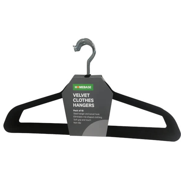 Velvet Clothes Hangers 10 Pack Homebase