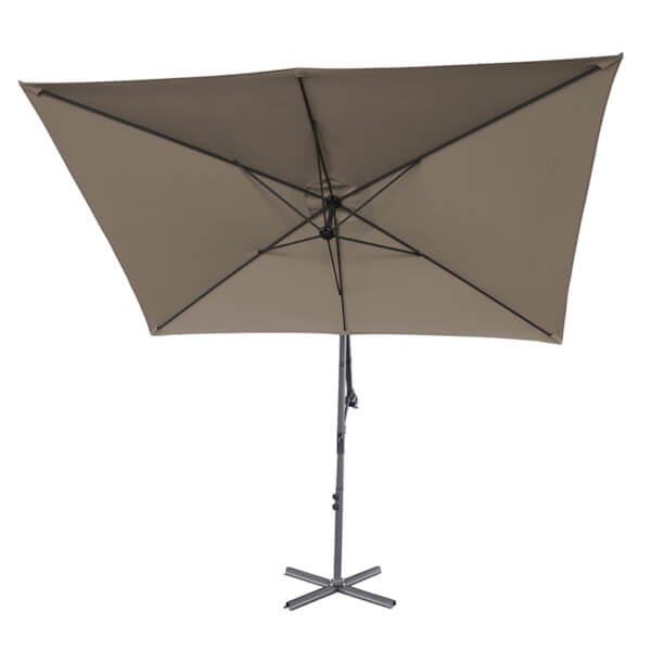 Barbados Hanging Parasol 3x2m Taupe Homebase