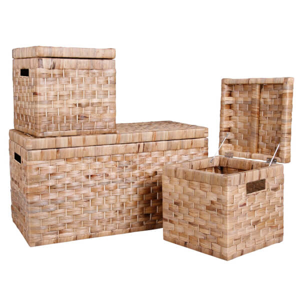 Natural Storage Set 1 Trunk & 2 Boxes Homebase