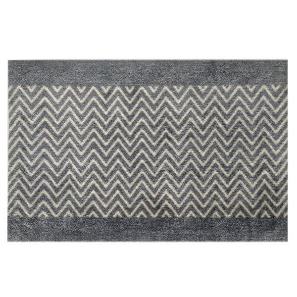 Chevron Indoor Mat Grey Homebase
