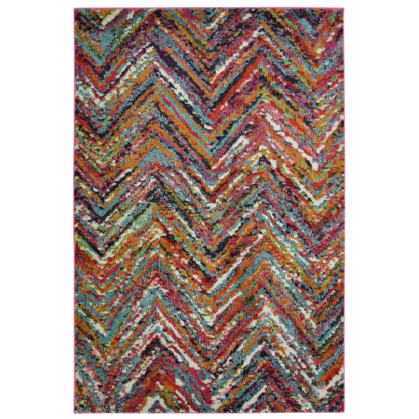 Villa Chevron Multi Rug 160 x 230cm Homebase