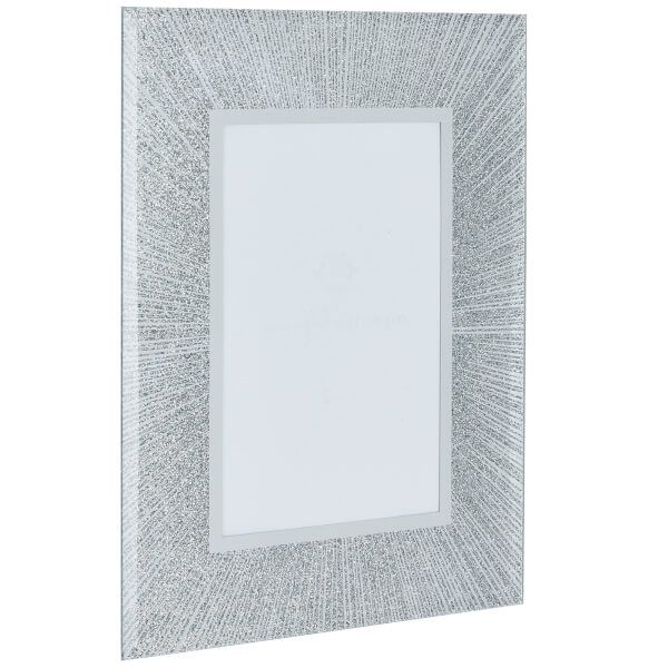 Glitter Picture Frame 6 x 4 Silver Homebase