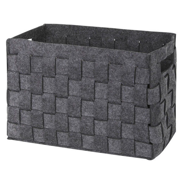 Medium Felt Storage Basket Grey Homebase