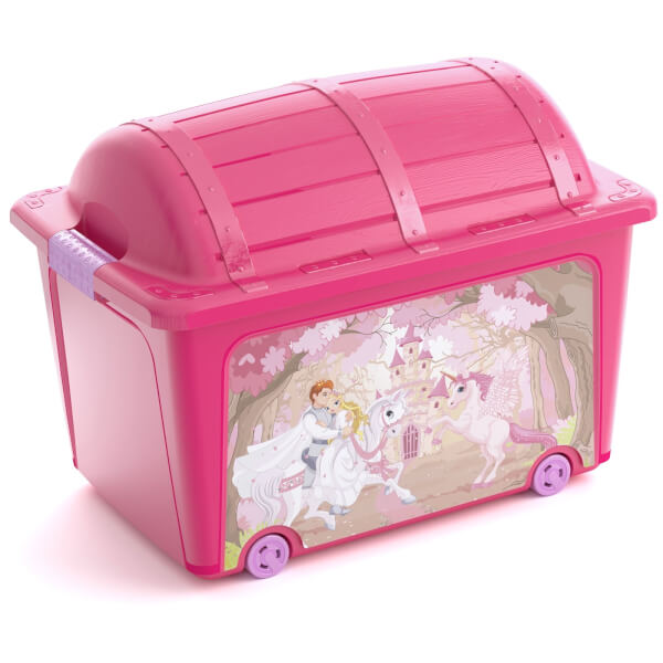 Kids Treasure Toy Box Pink Homebase