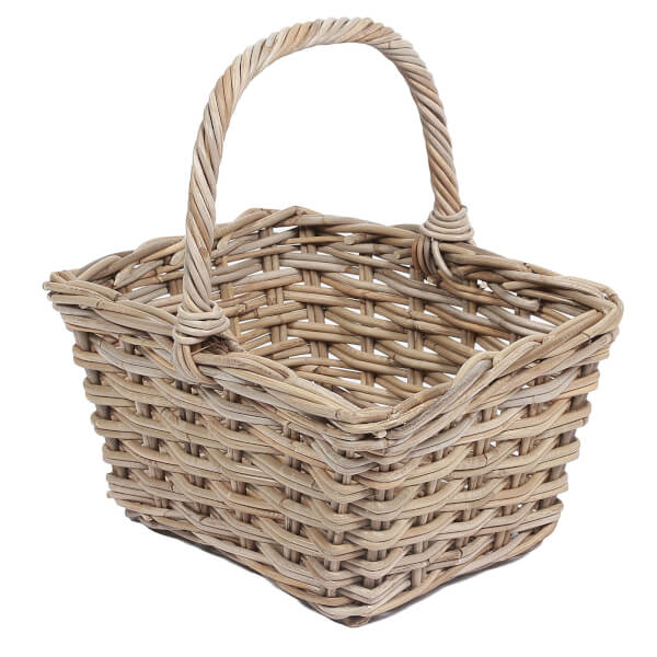 Wicker Square Flower Basket Homebase