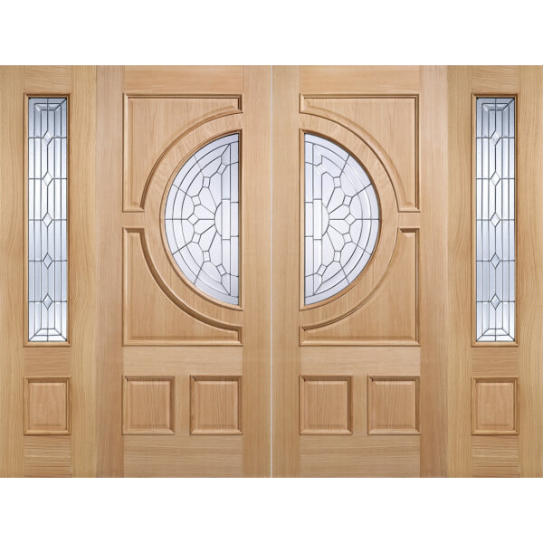 Empress Oak Glazed Exterior Door 1981 x 762 x 44 Homebase
