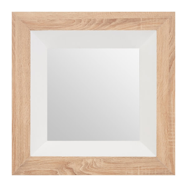White Gloss Wood Wall Mirror Homebase
