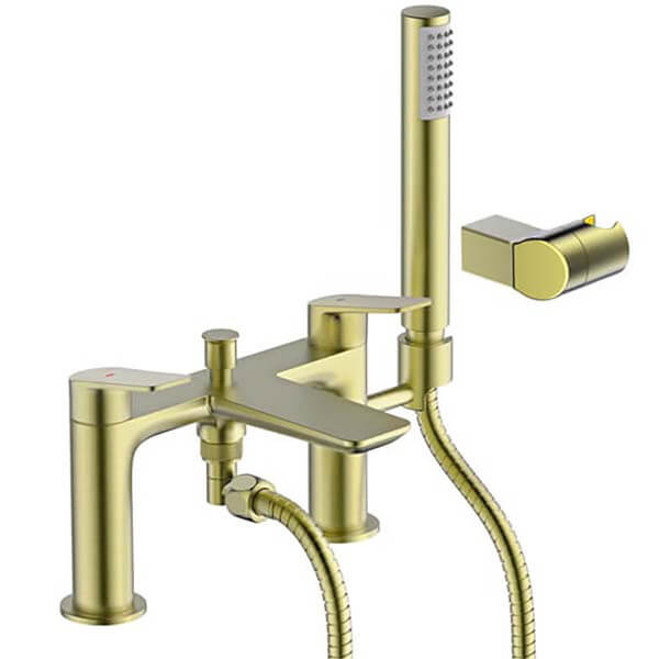 Bathstore Aero Shower Mixer Tap Brushed Brass Homebase