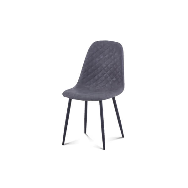 Perth Diamond Back Dining Chair - Set of 2 - Grey | Homebase