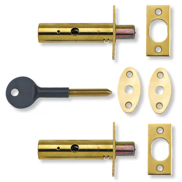 Yale Door Security Bolts Brass 2 Pack Homebase