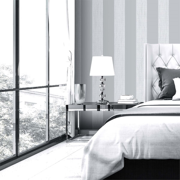 Belgravia Decor Amelie Grey Stripe Wallpaper Homebase Give your home the finishing touch with classic striped wallpapers including elegant grey and blue designs. belgravia decor amelie grey stripe wallpaper
