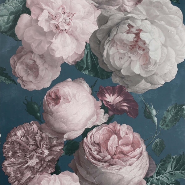 Arthouse Highgrove Floral Teal Wallpaper Homebase