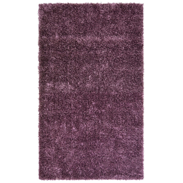 Deco Shaggy Plum Rug 160x230cm Homebase