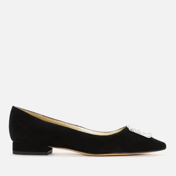 Buckle Up Suede Pointed Flats